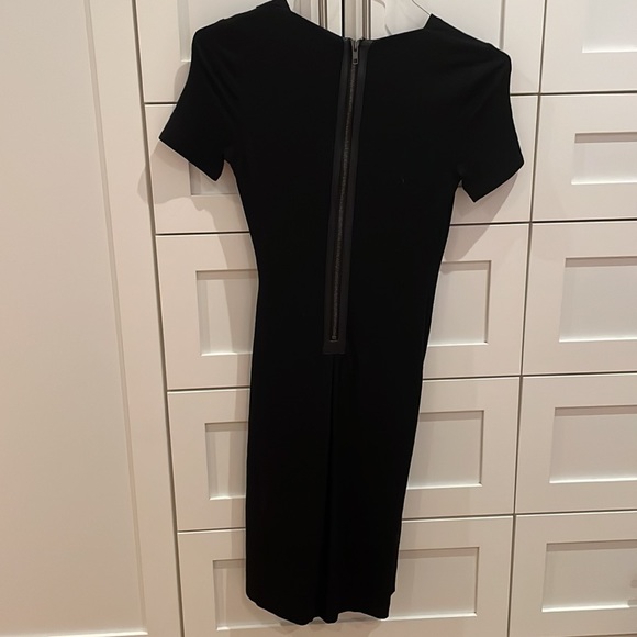 Helmut Lang Black Dress with Zip Back Sz 2 - Picture 4 of 4